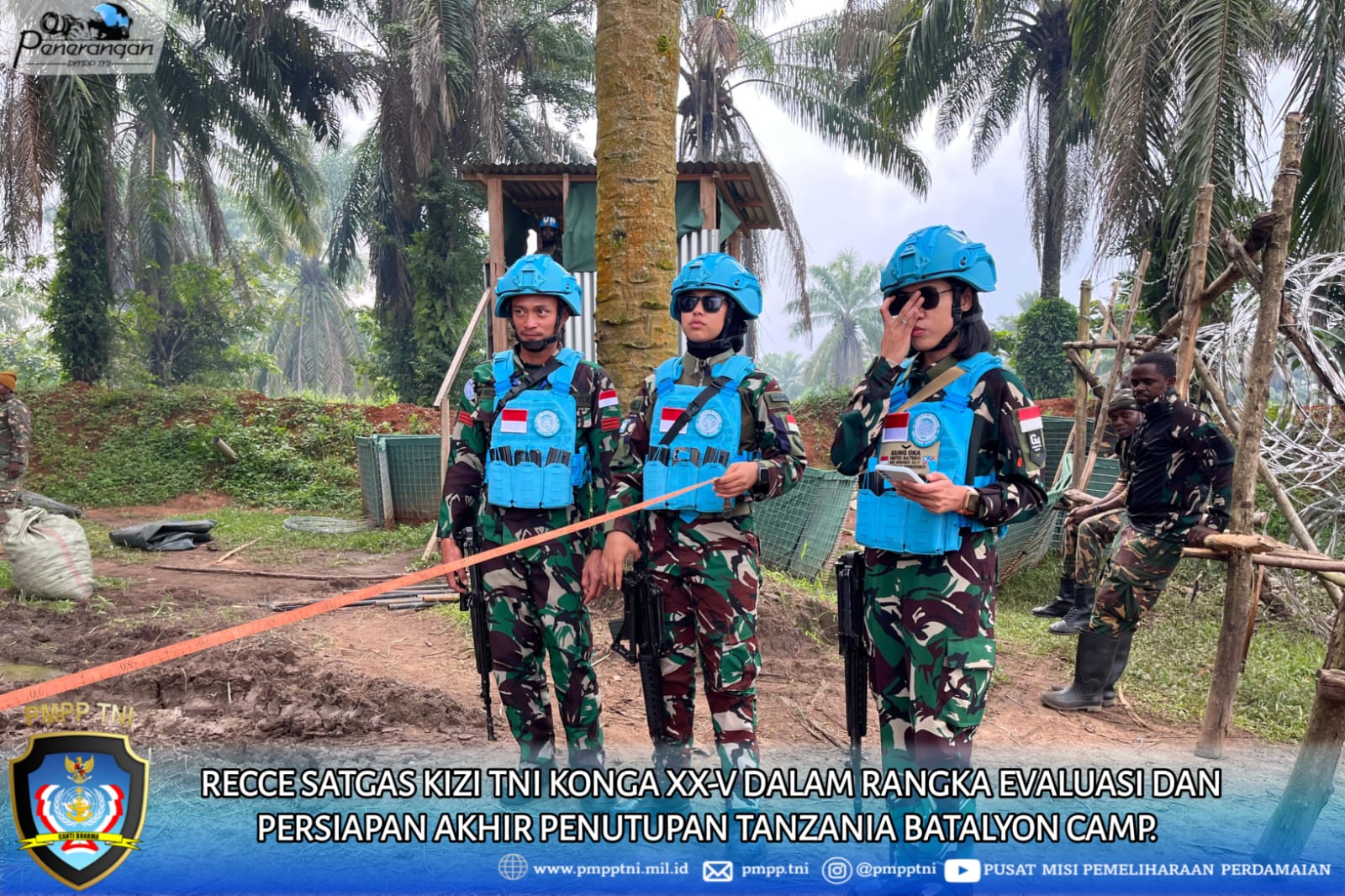 Recce Satgas Kizi TNI Konga XX-V Dalam Rangka Evaluasi Dan Persiapan Akhir Penutupan Tanzania Batalyon Camp.