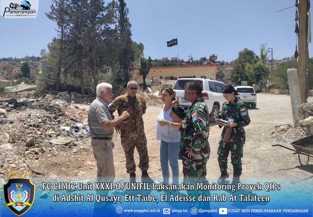 Force Commander CIMIC Unit XXXI-O/UNIFIL Laksanakan Monitoring Proyek QIPs di Adshit Al Qusayr, Ett Taibe, El Adeisse dan Rab At Talateen