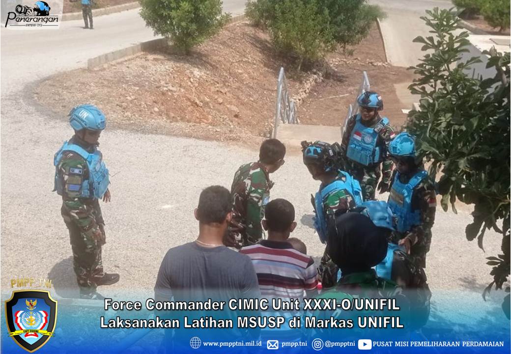 Force Commander CIMIC Unit XXXI-O/UNIFIL Laksanakan Latihan MSUSP di Markas UNIFIL