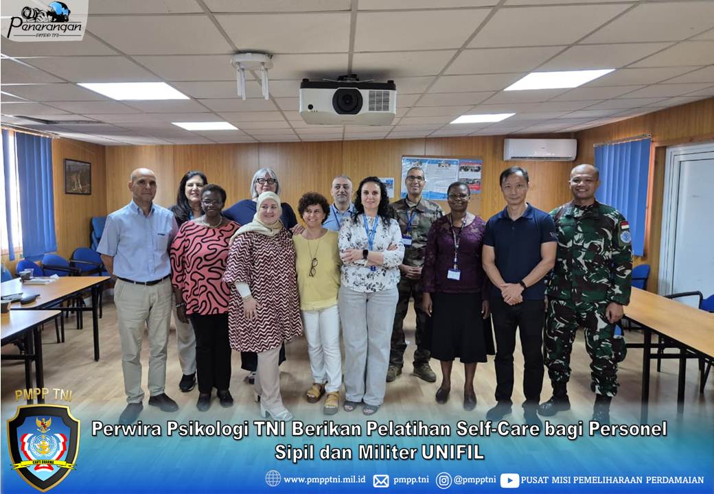 Perwira Psikologi TNI Berikan Pelatihan Self-Care bagi Personel Sipil dan Militer UNIFIL