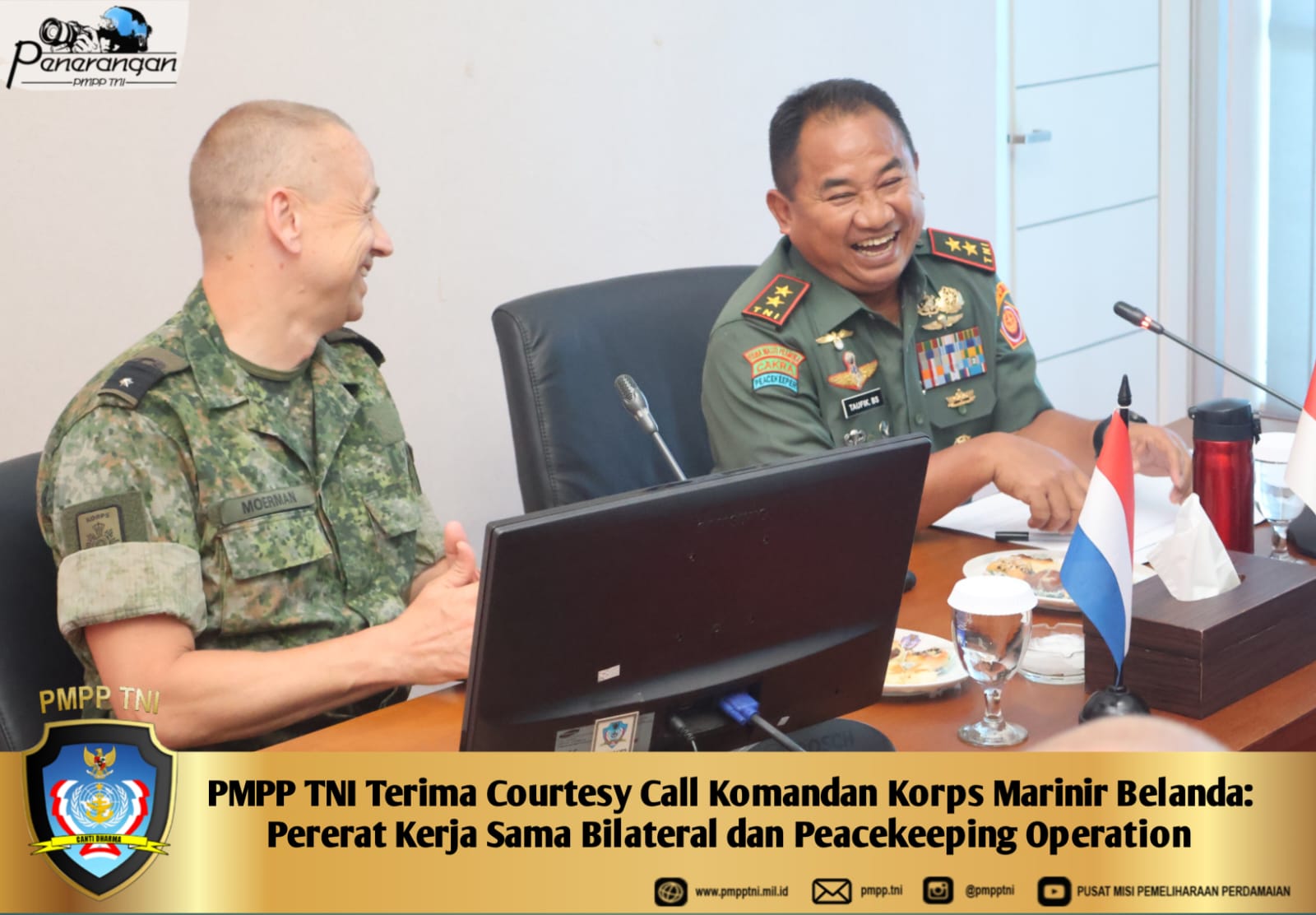 PMPP TNI Terima Courtesy Call Komandan Korps Marinir Belanda: Pererat Kerja Sama Bilateral dan Peacekeeping Operation
