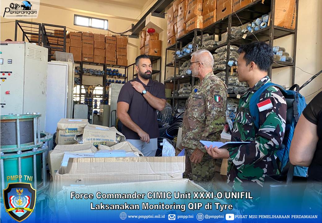 Force Commander CIMIC Unit XXXI-O/UNIFIL Laksanakan Monitoring QIP di Tyre
