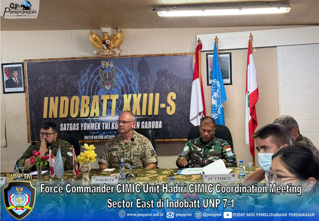 Force Commander CIMIC Unit Hadiri CIMIC Coordination Meeting Sector East di Indobatt UNP 7-1