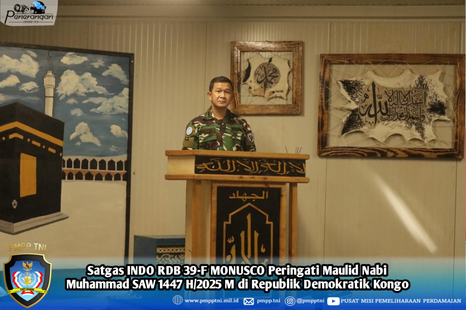 Satgas INDO RDB 39-F Monusco Peringati Maulid Nabi Muhammad SAW 1447 H/2025 M di Republik Demokratik Kongo