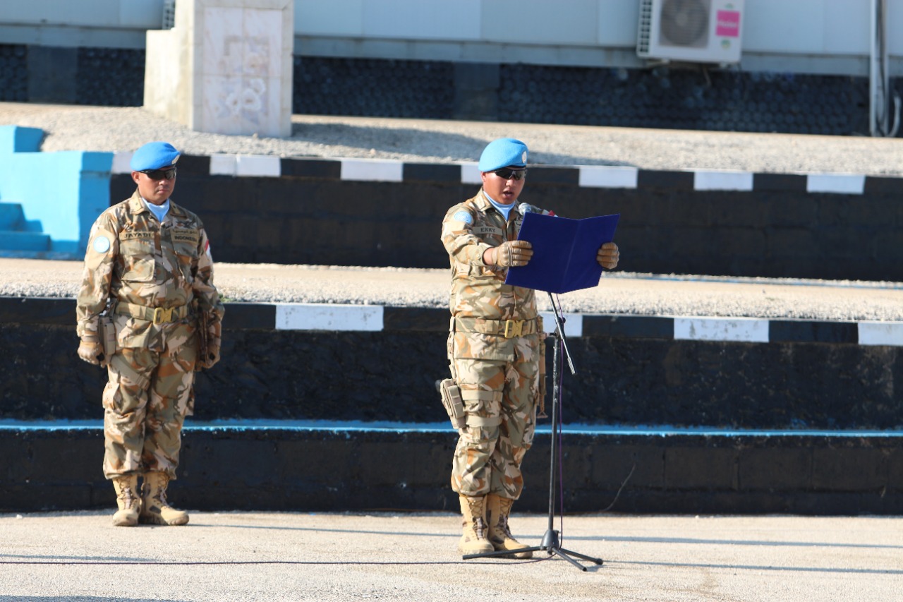 KONTINGEN GARUDA UNIFIL MERAYAKAN HARI ULANG TAHUN RI KE 77 DI LEBANON ...