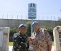 MTF COMMANDER MENERIMA KUNJUNGAN KEHORMATAN DANSATGAS MTF TNI XXVIII-O DI CAMP MARTIN, UNIFIL HQ, NAQOURA