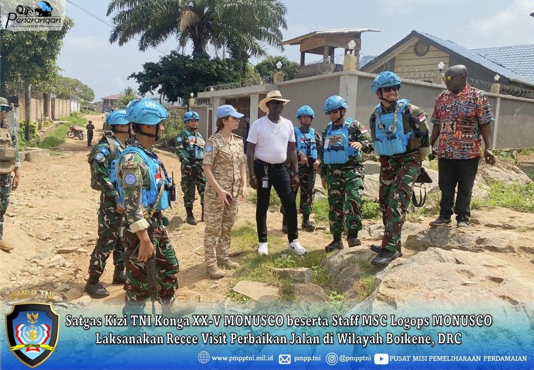 Langkah Kecil untuk Perubahan Besar, Satgas Kizi TNI Konga XX-V MONUSCO beserta Staff MSC Logops MONUSCO Laksanakan Recce Visit Perbaikan Jalan di Wilayah Boikene, DRC