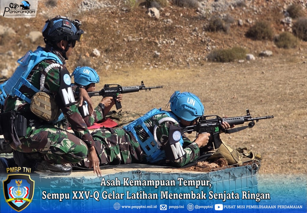 Asah Kemampuan Tempur, SEMPU XXV-Q Gelar Latihan Menembak Senjata Ringan