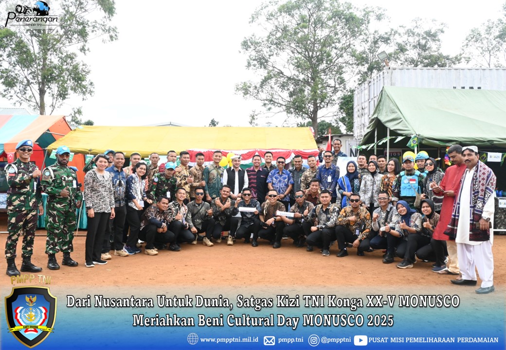 Dari Nusantara Untuk Dunia, Satgas Kizi TNI Konga XX-V MONUSCO Meriahkan Beni Cultural Day MONUSCO 2025