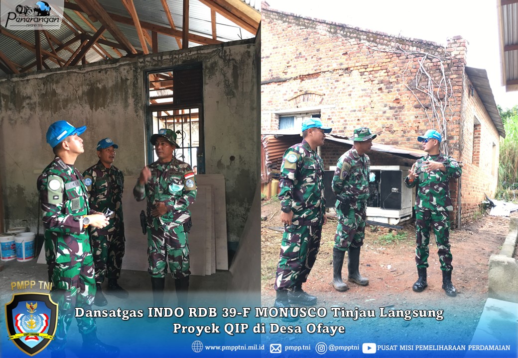Dansatgas INDO RDB 39-F MONUSCO Tinjau Langsung Proyek QIP di Desa Ofaye