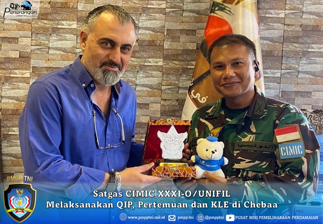 Satgas CIMIC XXXI-O/UNIFIL Melaksanakan QIP, Pertemuan dan KLE di Chebaa