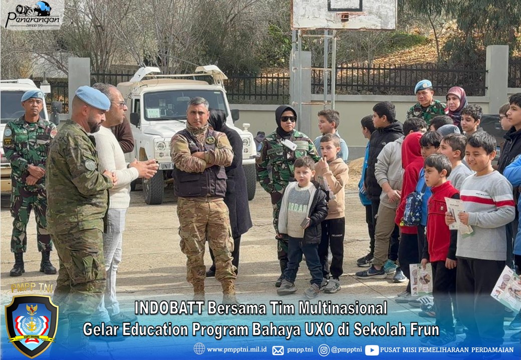 INDOBATT Bersama Tim Multinasional Gelar Education Program Bahaya UXO di Sekolah Frun