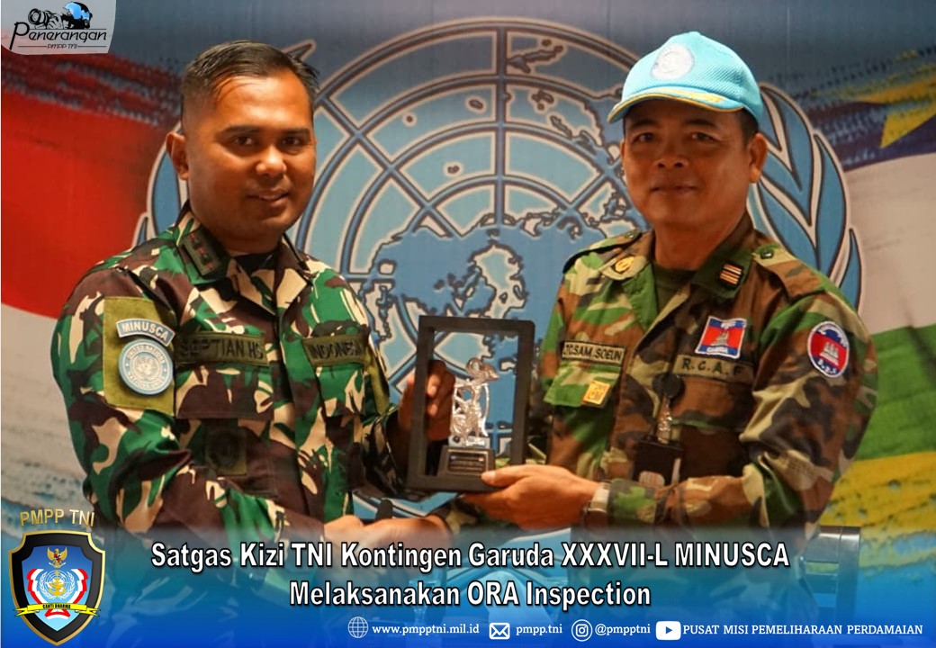 Satgas Kizi TNI Kontingen Garuda XXXVII-L MINUSCA Melaksanakan ORA Inspection