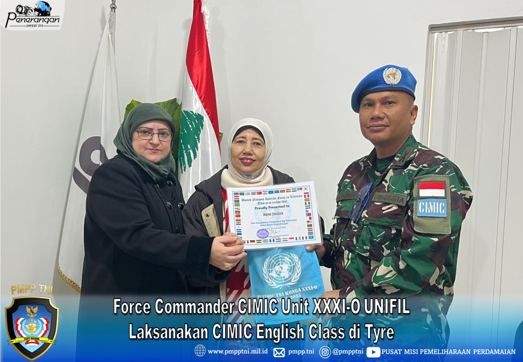 Force Commander CIMIC Unit XXXI-O UNIFIL Laksanakan CIMIC English Class di Tyre