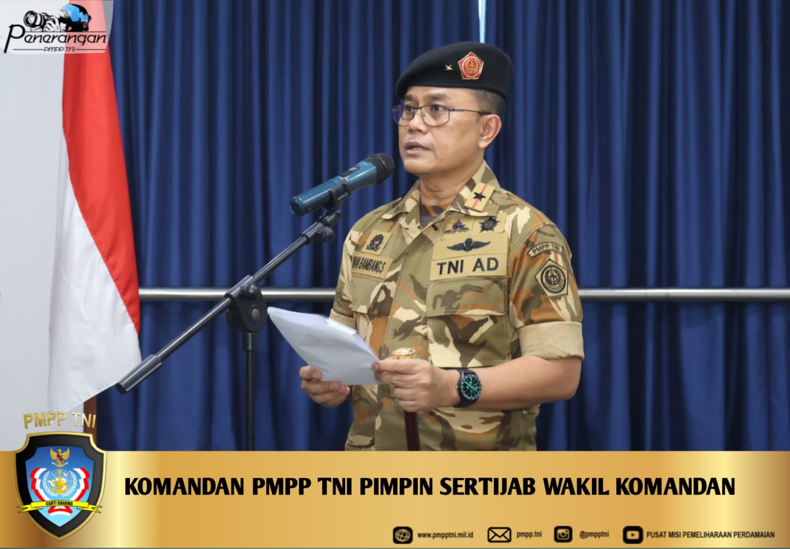 KOMANDAN PMPP TNI PIMPIN SERTIJAB WAKIL KOMANDAN