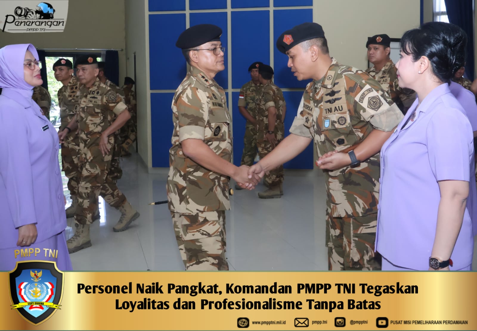 Personel Naik Pangkat, Komandan PMPP TNI Tegaskan Loyalitas dan Profesionalisme Tanpa Batas
