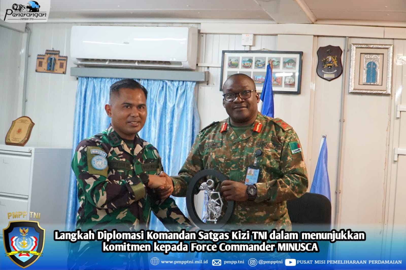 Langkah Diplomasi Komandan Satgas Kizi TNI dalam menunjukkan komitmen kepada Force Commander MINUSCA